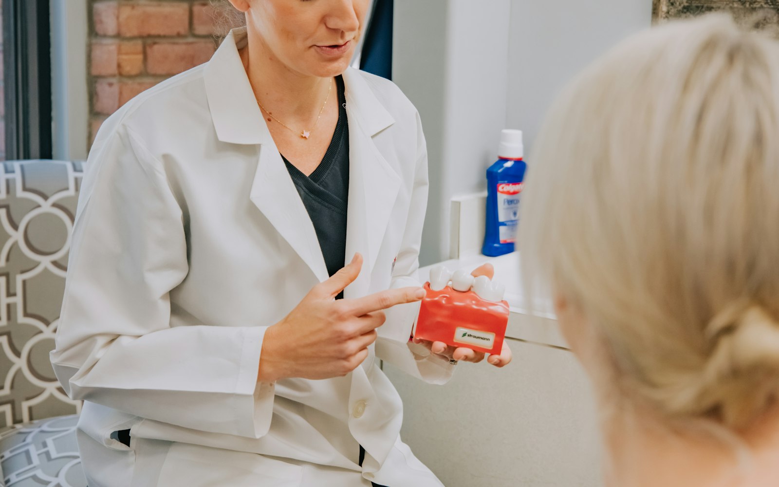 Talking through a treatment plan with a patient